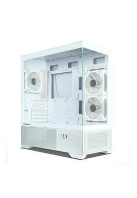 Zalman Корпус Chronix без БР, 1xUSB3.0, 1xUSB2.0, 1x Type C, 2x120мм ARGB Reverse, 1x120мм ARGB, VGA 410мм, LCS ready, TG Side/Front Panel, ATX, білий