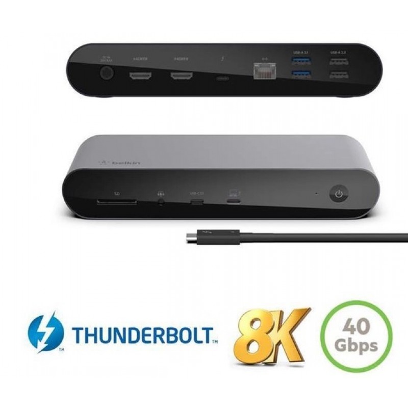 Belkin Докстанція USB-C Thunderbolt 4 Triple Display Dock 8K