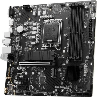 MSI Материнcька плата PRO B760M-P s1700 B760 4xDDR5 HDMI DP DSub mATX