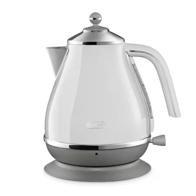 Delonghi Електрочайник Icona Capitals, 1.7л, нержавіюча сталь, білий