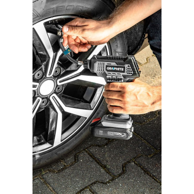 Graphite Компресор автомобільний акумуляторний Energy+ 18В 7бар 0.73кг без АКБ та ЗП