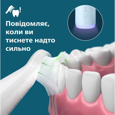 Philips Щітка зубна електр., Sonicare 6100 Series, 62т. колів/хв, насадок-1, блакитний