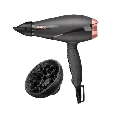 BaByliss Фен Babyliss AC motor Smooth Pro, 2100Вт, 2 режими, дифузор, хол. обдув, чорний