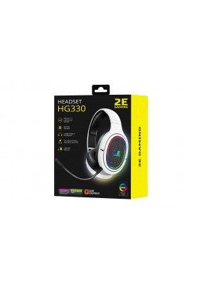 2E Gaming Гарнітура ігрова HG330, 7.1, USB-A, RGB, 2м, білий