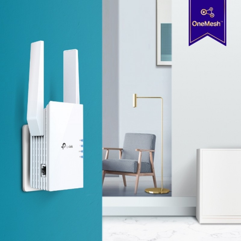 TP-Link Повторювач Wi-Fi сигналу RE605X AX1800 1хGE ext. ant x2 OneMesh