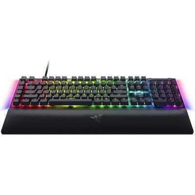 Razer Клавіатура механічна BlackWidow V4, 114key, Yellow Switch, USB-A, EN/RU, RGB, чорний