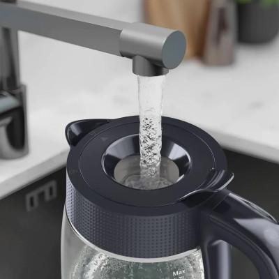 Tefal Електрочайник Tefal Morning Glass Kettle, 1.7л, скло, з підсвіткою, чорний