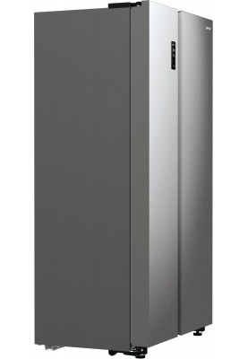 Gorenje Холодильник SBS 179х67х92см, 2 двері, 356( 191)л, А++, NF+, Інв. , зона св-ті, зовн. диспл, матовий сірий