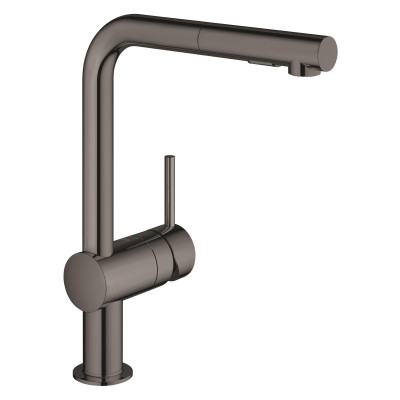 Grohe Змішувач для кухні Minta, довж.виливу - 223мм, поворотний/витяжний, 1важіль, графіт