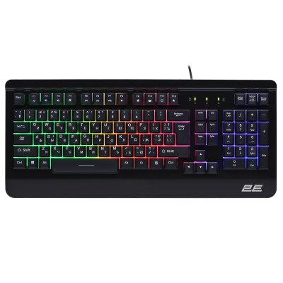 2E Gaming Клавіатура мембранна KG320 104key, USB-A, EN/UA/RU, LED, чорний