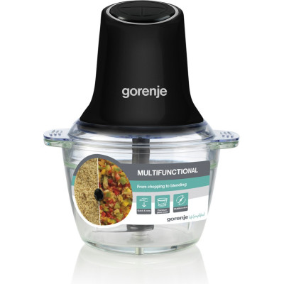 Gorenje Подрібнювач, 500Вт, чаша-1000мл, скло, чорний