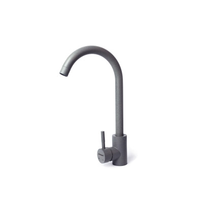 Adamant Набір кухонний Anila, штучний камінь, прямокутний, з крилом, 645х495х200мм, чаша - 1, врізна, сірий + змішувач