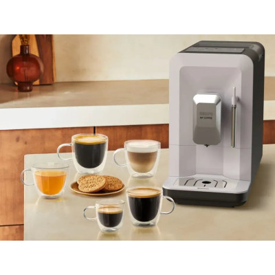 Krups Кавомашина Krups My Coffee+ 1.5л, зерно, ОLED дисплей, авторецептів - 3, метал, сірий