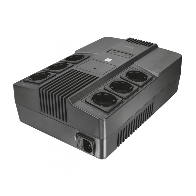 Trust Джерело безперебійного живлення Maxxon 800VA UPS with 6 standard wall power outlets BLACK