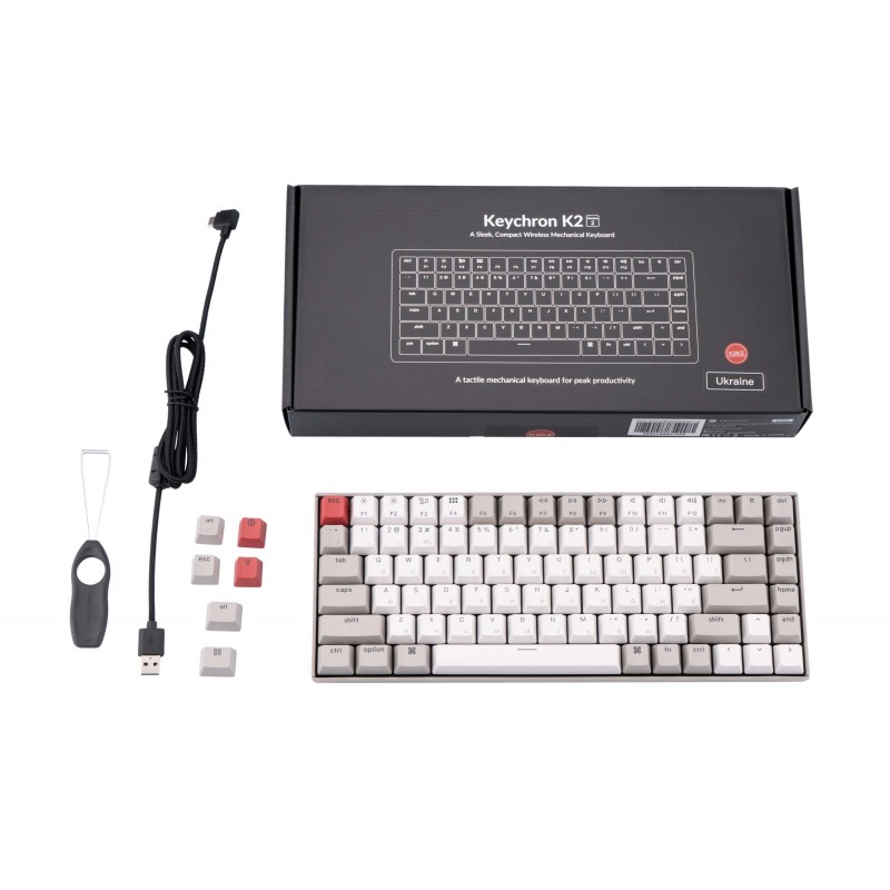 Keychron Клавіатура K2 84 Key Gateron G PRO Brown WL UA Retro