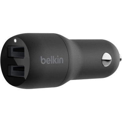 Belkin Зарядний пристрій автомобільний 24Вт 2хUSB-A, чорний