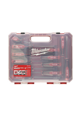 Milwaukee Викрутки набір 12шт, магнітні, SL, PH, PZ, кейс