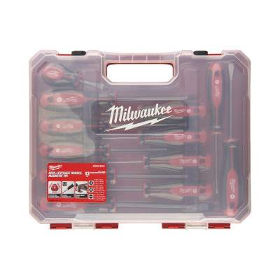 Milwaukee Викрутки набір 12шт, магнітні, SL,PH,PZ, кейс Milwaukee Викрутки набір 12шт, магнітні, SL,PH,PZ, кейс