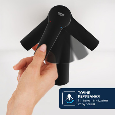 Grohe Змішувач для біде QuickFix Dice Black неповоротний, матовий чорний