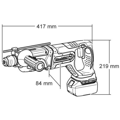 Makita Перфоратор DHR241RFJ акумуляторний, SDS+, 2Дж, Li-Ion 18В LXT, 2х3Аг