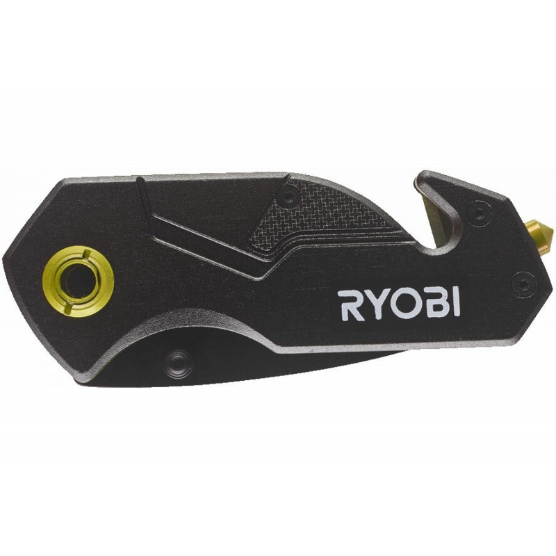 Ryobi Ніж складаний RFK25T, лезо 57мм, стропоріз, фіксатор леза, кліпса.