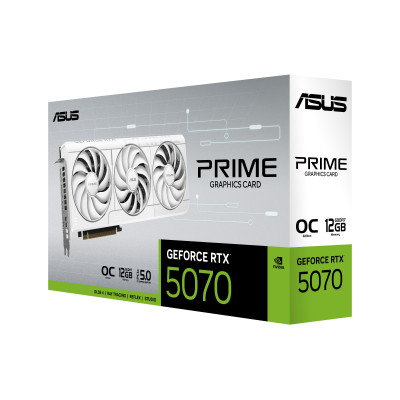 ASUS Відеокарта GeForce RTX 5070 12GB GDDR7 OC PRIME-RTX5070-O12G-WHITE білий