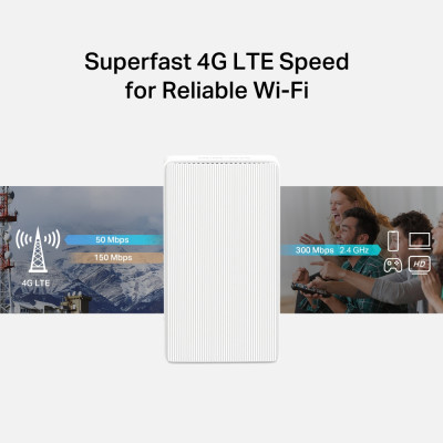 Mercusys Маршрутизатор MB112-4G N300, 4G/LTE, 1xFE LAN, 1xFE WAN