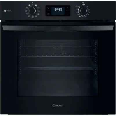 Indesit Духова шафа Indesit електрична, 71л, A+, дисплей, конвекція, чорний