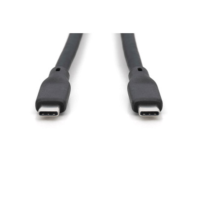 Digitus Кабель DIGITUS USB-C > USB-C заряджання/синхронізації, USB4 2.0, 80G, 240W, 16K, силіконовий, 0.5м, чорний