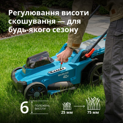 Könner & Söhnen Набір із двох акумуляторних інструментів KS 43LM-BCT40V-SET 40В(20+20В) газонокосарка KS 43LM-40V та тример садовий KS BCT-40V акб 2х4А·год ЗП 22.5кг