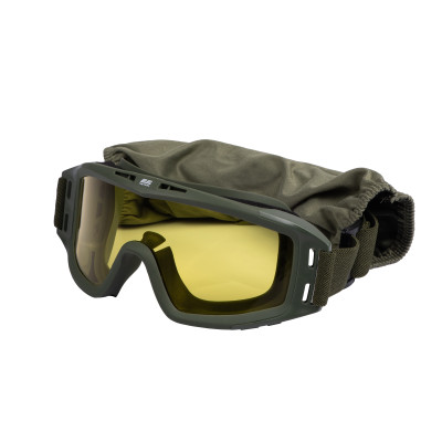 2E Tactical Маска тактична, захисна Hawk Army Green Anti-fog, сумка, 3 лінзи