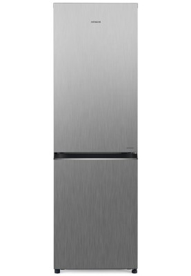 Hitachi Холодильник з нижн. мороз., 190x60х65, холод.відд.-215л, мороз.відд.-115л, 2дв., А+, NF, інв., cріблястий