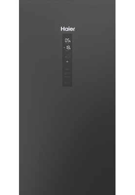 Haier Холодильник багатодверний, 200.6x70х67.5, холод.відд.-343л, мороз.відд.-140л, 3дв., А++, NF, інв., дисплей, зона нульова, чорний