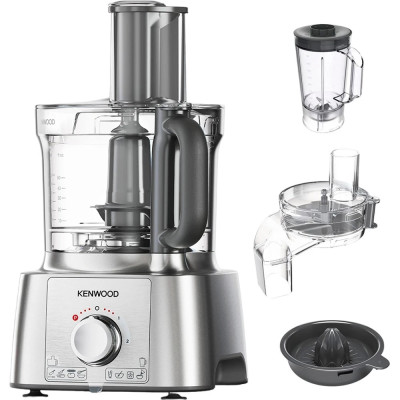 Kenwood Кухонні комбайни MultiPro Express, 1000Вт, чаша-пластик, корпус-пластик, насадок-5, срібний