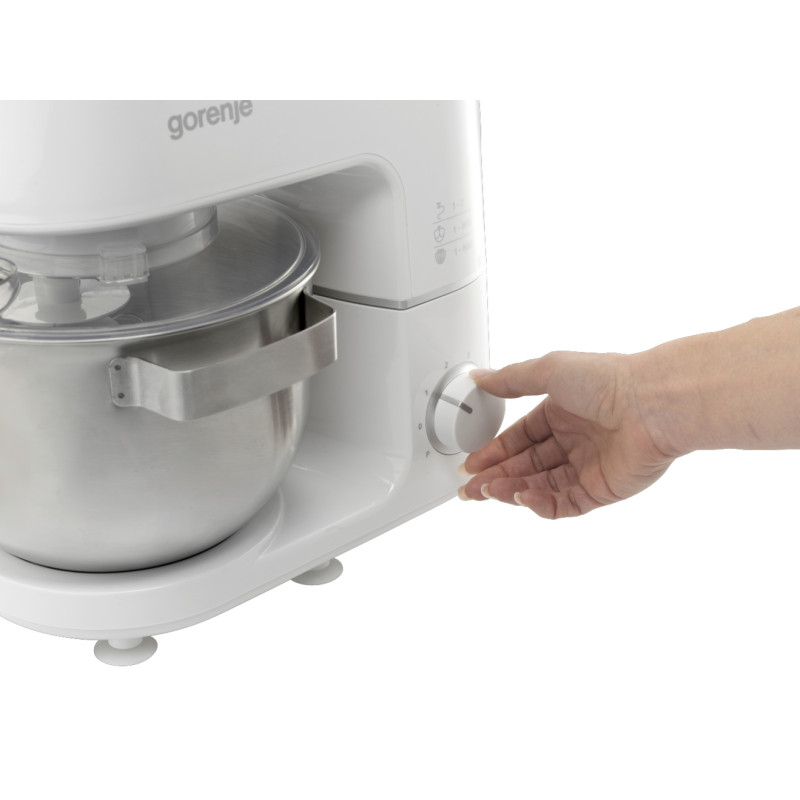 Gorenje Кухонна машина 800Вт, чаша-метал, корпус-метал, насадок-3, білий