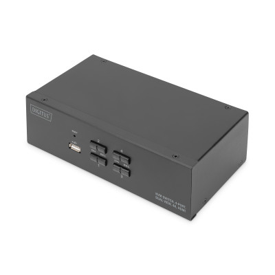 Digitus KVM-перемикач DIGITUS Desktop HDMI, 4 Port, Dual Display, 4K