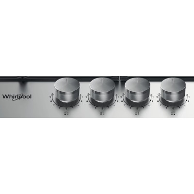 Whirlpool Варильна поверхня газова, 60см, чугун TKRL661IXEU