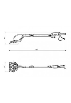 Metabo Шліфувальна машина для стін SL7000, 500Вт, 1000-1650 об/хв, 225мм, 1.1 / 1.6 / 2.1м, 4.5кг