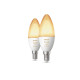 Philips Hue Лампа розумна E14, 5.2W(40Вт), 2200K-6500K, Tunable white, ZigBee, Bluetooth, димування, 2шт