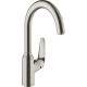 Hansgrohe Змішувач для кухні Focus M42, довж.виливу - 204мм, поворотний, 1важіль, KM220, сталь
