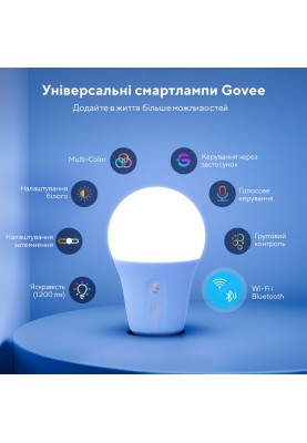 Govee Розумна лампа H6009 Smart Wifi&BLE Light Bulb Білий
