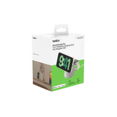 Belkin Зарядне бездротовий пристрій 2в1 MagSafe iPhone/Watch/AirPods, Sand Mass