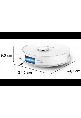 Rowenta Робот-пилосос миючий X-Plorer Serie 140 Total Care, 5000ПаВт, h=9.5см, 0.32л, конт пил -0.35л, вода - вологе прибирання, автон. робота до 120хв, білий