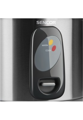 Sencor Рисоварка, 500Вт, чаша-1,5л, електр. керування , знімна кришка, нерж. сталь, сірий