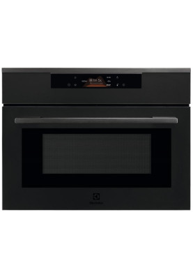 Electrolux Духова шафа електрична компактна, 43л, дисплей, конвекція, ф-ція мікрохвиль, чорний матовий