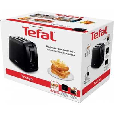 Tefal Тостер Vita, 800Вт, пластик, чорний Tefal Тостер Vita, 800Вт, пластик, чорний
