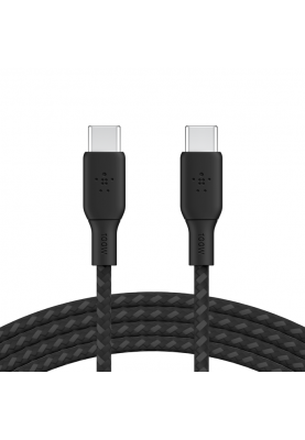 Belkin Кабель заряджання/синхронізації USB-С > USB-С 2м, 100Вт, плетений, чорний