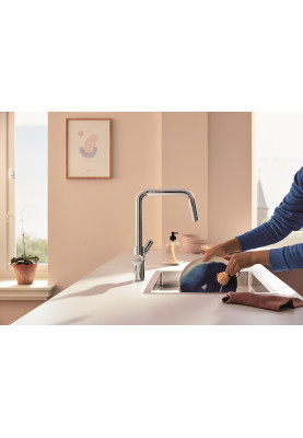Grohe Змішувач для кухні Blue Pure Start, довж.виливу - 223мм, поворотний, 1+1 фільтр, хром