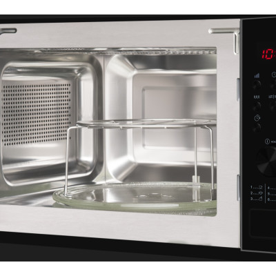Hansa Мікрохвильова піч вбудовувана, 20л, електр.управл., 900Вт, гриль, дисплей, відкр.кнопкою, чорний