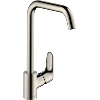 Hansgrohe Змішувач для кухні Focus, довж.виливу - 204мм, поворотний, 1важіль, KM260, сталь